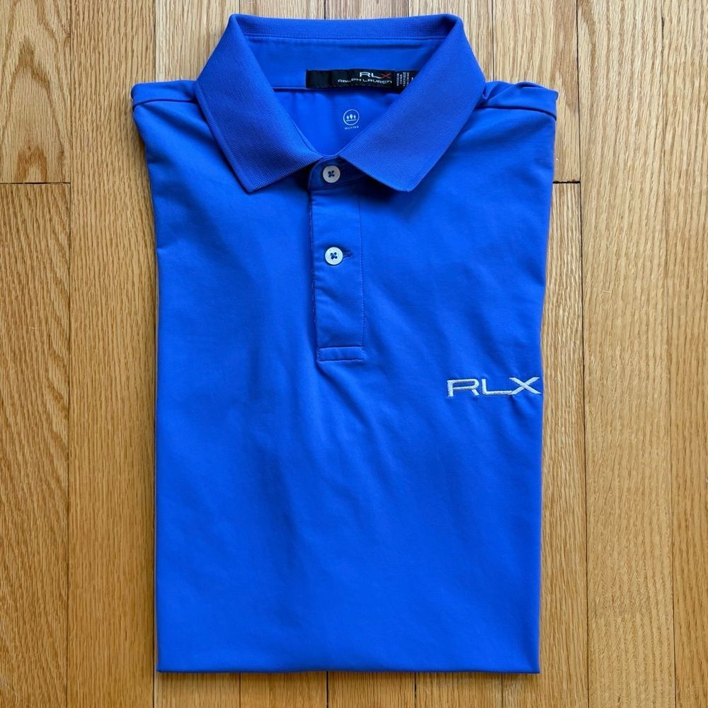 RLX Ralph Lauren Men’s Short Sleeve Golf Polo Shirt Medium Royal Blue